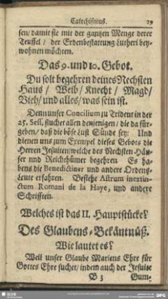 Welches ist das II. Hauptstücke? Des Glaubens-Bekäntnüß