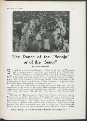 The dance of the "Sonaja" or of the "Señor"