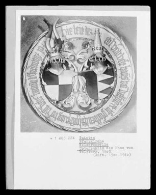Totenschild des Hans von Welsberg