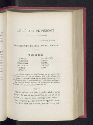 Le départ de pierrot