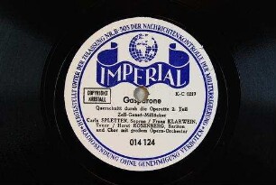 Gasparone : Querschnitt durch die Operette, 2. Teil / [Text:] Zell, Geneé; [Musik:] Millöcker