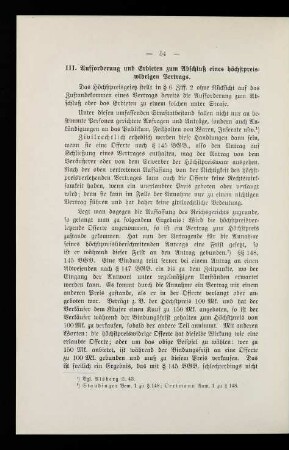 54, III. Aufforderung und Erbieten zum Abschluß eines höchstpreiswidrigen Vertrags
