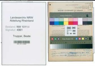 Entnazifizierung Beate Truppar , geb. 18.10.1907 ()
