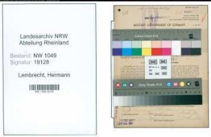 Entnazifizierung Hermann Lembrecht , geb. 22.01.1888 (Bahnbeamter)