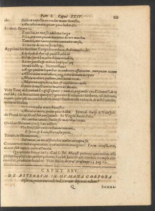 Caput XXV. De Indiciis, De Astrorum In Humana Corpora influxu, quantum inde indiciorum depromendum.