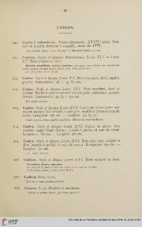 Cadres (Nr.199-120)