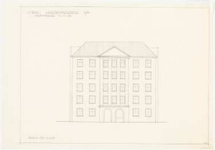 Wohnhaus Hardenbergstraße 9a, Berlin-Charlottenburg Umbau: Ansicht Hauptfassade 1:100