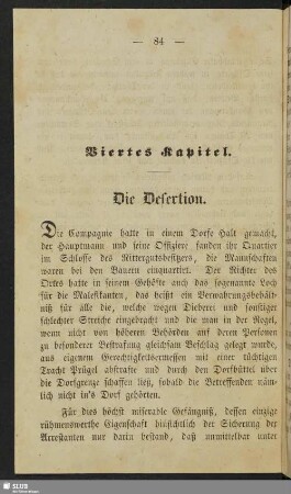 Viertes Kapitel. Die Desertion