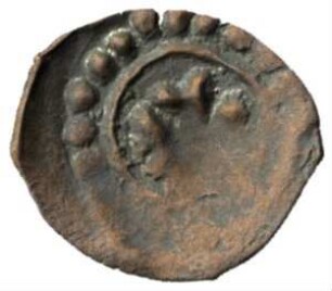 Fundmünze, Pfennig (Schüsselpfennig), 16.-17. Jh.