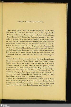 Eines Rätsels Lösung
