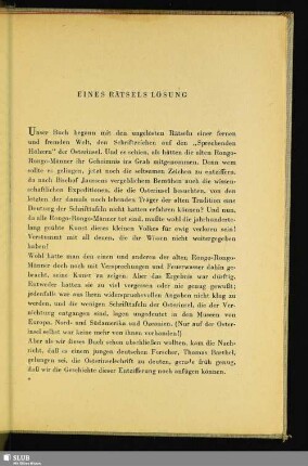 Eines Rätsels Lösung