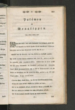 Palämon an Menalippen.