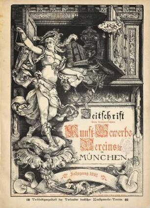 Zeitschrift des Bayerischen Kunstgewerbe-Vereins zu München : Monatshefte für d. gesammte dekorative Kunst. 1892