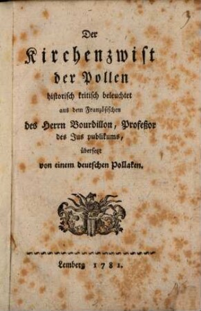 Der Kirchenzwist der Pohlen ...