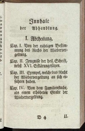 Innhalt der Abhandlung.