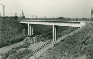 Abgrabung des Oberauer Tunnels der Linie Leipzig-Dresden, Oberau, 1934