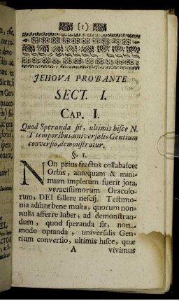 Jehova Probante Sect. I.