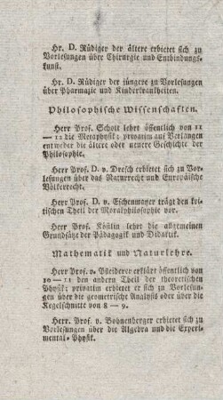 Mathematik und Naturlehre