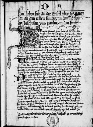 Epistolar (1r-53v Temporale, 53v-62r Sanktorale)