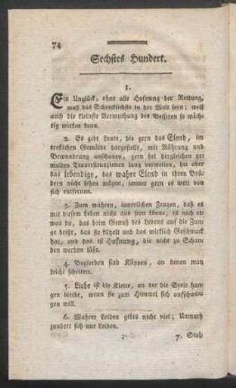 Sechstes Hundert