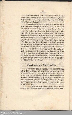 Bereitung des Theetrankes