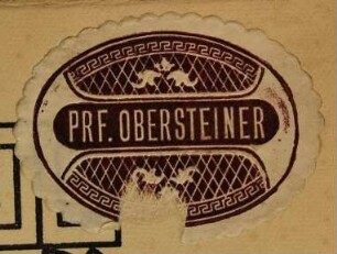 Prof. Obersteiner / Exlibris