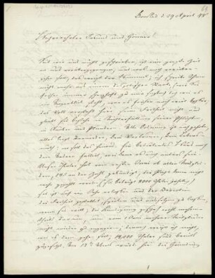 Brief von Adolf Friedrich Hesse an Louis Spohr