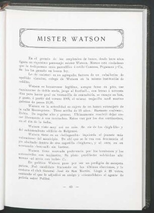 Mister Watson