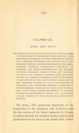 Chapter III. Army and navy