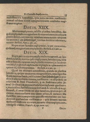 Decis. XIIX.
