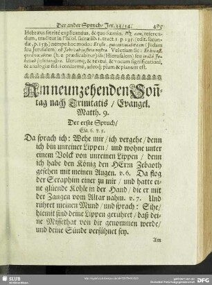 Am neunzehenden Son[n]tag nach Trinitatis, Evangel. Matth. 9