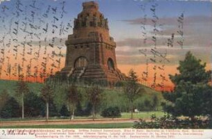 Das Völkerschlachtdenkmal zu Leipzig: größtes Denkmal Deutschlands