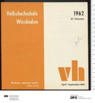 Programm 2. Trimester 1962