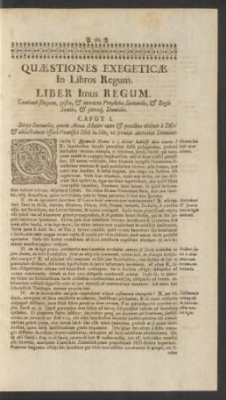 Quaestiones Exegeticae In Libros Regum.