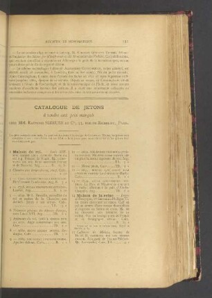 Catalogue de jetons
