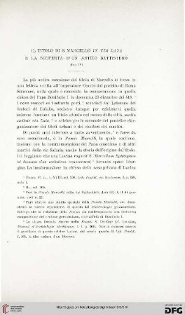 19: Il titolo di S. Marcello in via Lata e la scoperta d'un antico battistero