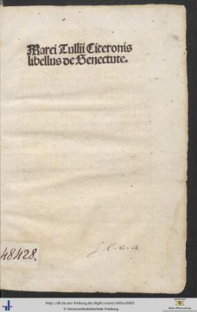 Marci Tullii Ciceronis libellus de Senectute