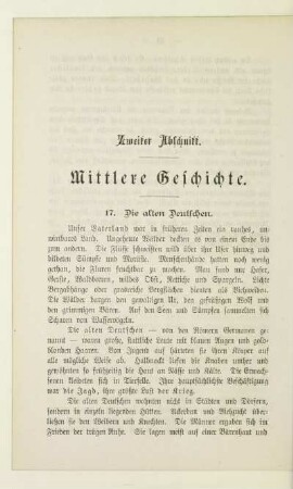 Zweiter Abschnitt. Mittlere Geschichte