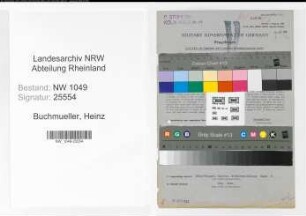 Entnazifizierung Heinz Buchmueller , geb. 16.11.1911 (Kaufmaennischer Angestellter)