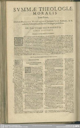 Liber Secundus. [De Baptismo Sacramento]