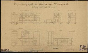 Technische Zeichnung : Dispositionsprojekt zum Neubau einer Weizenmühle, Leistung 50000 kg in 24 Stunden