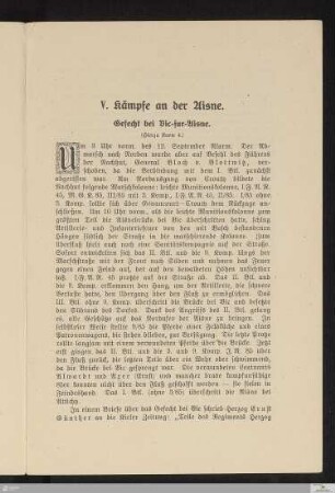 V. Kämpfe an der Aisne