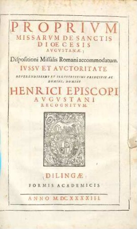 Proprium missarum de sanctis dioecesis Augustanae