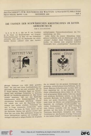 Zeitschrift für historische Waffen- und Kostümkunde, Neue Folge Band 3 (12), Dezember 1929, Heft 5