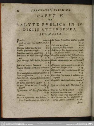 Caput V. De Salute Publica In Iudiciis Attendenda