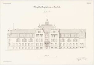 Bergakademie, Clausthal: Aufriss Hauptansicht 1:100