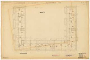 Wohnhausbebauung Mannheimer Straße, Berlin-Wilmersdorf: Block 1: Grundriss Dachgeschoss 1:100