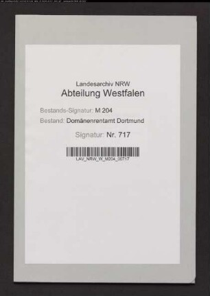 Der Kotten Gehse zu Kirchhörde: Verzicht auf hypothekarische Anmeldung gesetzlich erloschener Abgaben (Drostendienstgeld)