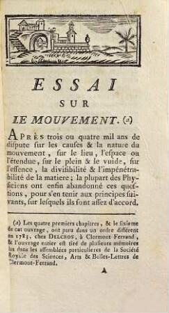 Essai sur le mouvement
