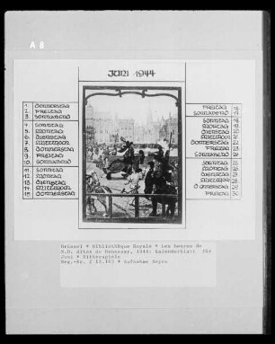 Les heures de N. D. dites de Hennessy, Kalenderblatt für Juni, Ritterspiele